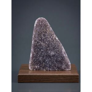 Natural Amethyst Druzy Quartz Cluster Self-Standing Muted Purple Sugar Crystals